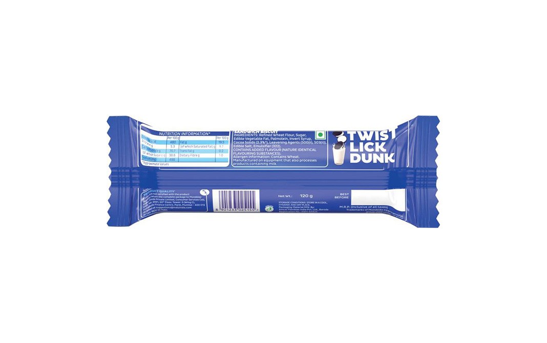 Cadbury Original Oreo Chocolatey Sandwich Biscuits   Pack  120 grams